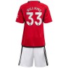 Original Trikotsatz Manchester United Williams 33 Heimtrikot 2023-24 Für Kinder